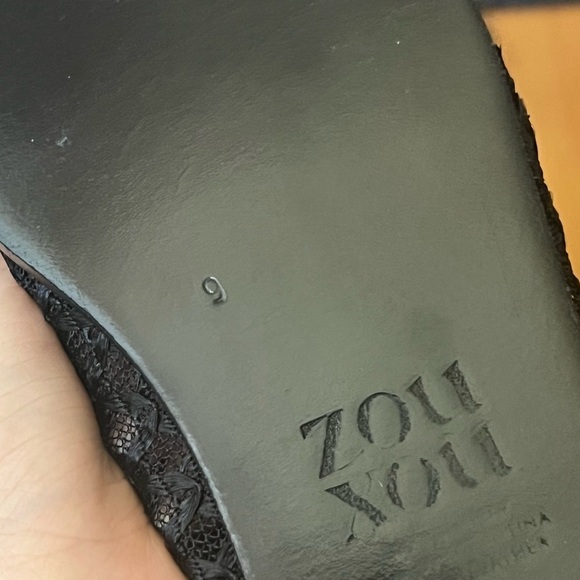 Zou Xou Black Mesh Mary Jane Eugenia Shoes Size 9 - Picture 13 of 14